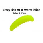Силиконовые приманки Crazy Fish MF H-Worm inline 1.1" 20 шт (2*10) 63-28-6-9-EF