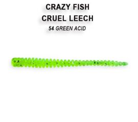 Силиконовые приманки Crazy Fish Cruel leech 2.2" 8-55-54-6