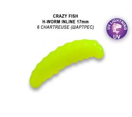 Силиконовые приманки Crazy Fish MF H-Worm inline 0.7" 60 шт (6*10) 62-17-6-9-EF