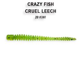 Силиконовые приманки Crazy Fish Cruel leech 2.2" 8-55-20-6