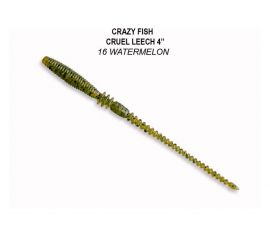 Силиконовые приманки Crazy Fish Cruel leech 4" 40-100-16-6