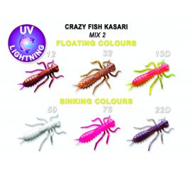 Силиконовые приманки Crazy Fish Kasari 1.6" 51-40-M2-7-FS