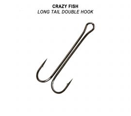 Двойной крючок Crazy Fish Long Tail Double Hook №2/0 3 шт шт недорого в интернет магазине Спиннингист Лайф