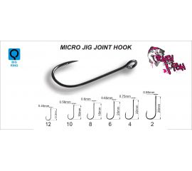 Двойной крючок Crazy Fish Micro Jig Joint Hook №4 10 шт недорого в интернет магазине Спиннингист Лайф