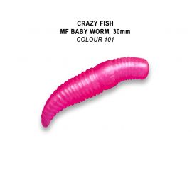 Силиконовые приманки Crazy Fish MF Baby worm 1.2" плавающие 65-30-101-9-EF