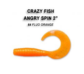 Силиконовые приманки Crazy Fish Angry spin 2" 21-45-64-4