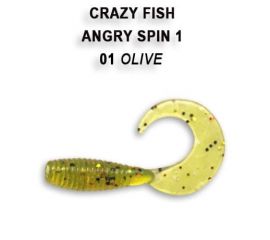 Силиконовые приманки Crazy Fish Angry spin 1" 20-25-1-6