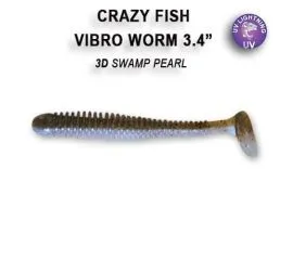 Силиконовые приманки Crazy Fish Vibro worm 3.4" 13-85-3d-6