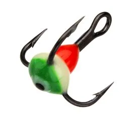Крючок тройник для приманок Lucky John с цветной каплей размер 008/10 недорого в интернет магазине Спиннингист Лайф
