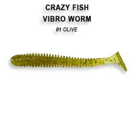 Силиконовые приманки Crazy Fish Vibro worm 2" 3-50-1-1
