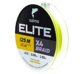 Леска плетёная Salmo Elite х4 Braid Fluo Yellow 125/008 купить в Казани с доставкой по России в рыболовном интернет-магазине Spinningistlife