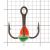 Крючок тройник для приманок Lucky John с цветной каплей размер.004/10 недорого в интернет магазине Спиннингист Лайф
