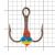 Крючок тройник для приманок Lucky John с цветной каплей размер 004/14 недорого в интернет магазине Спиннингист Лайф
