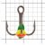 Крючок тройник для приманок Lucky John с цветной каплей размер.006/11 недорого в интернет магазине Спиннингист Лайф