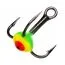 Крючок тройник для приманок Lucky John с цветной каплей размер 012/03 недорого в интернет магазине Спиннингист Лайф