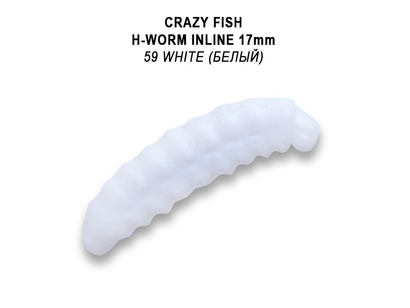 Силиконовые приманки Crazy Fish MF H-Worm inline 0.7" 60 шт (6*10) 62-17-59-9-EF