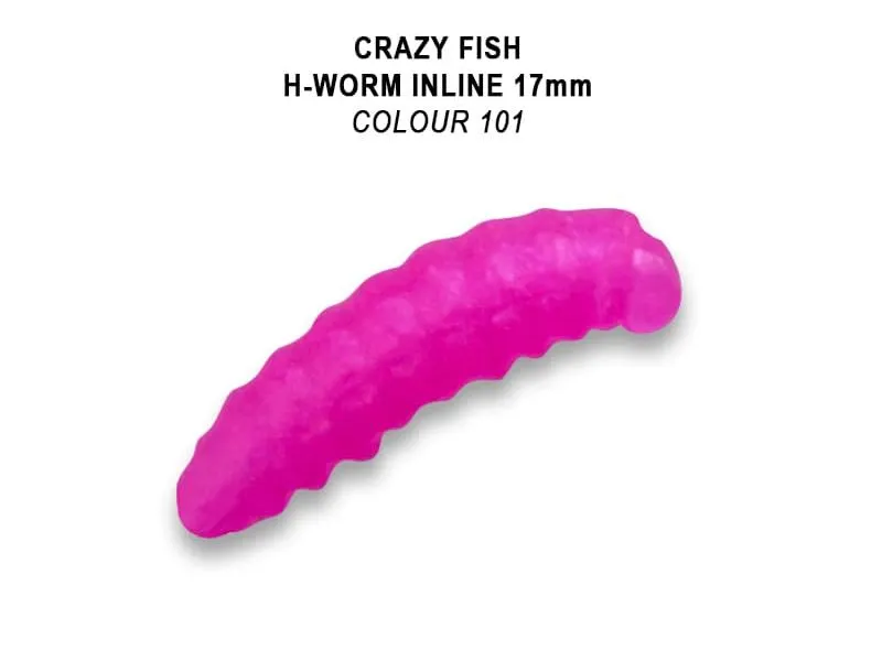 Силиконовые приманки Crazy Fish MF H-Worm inline 0.7" 60 шт (6*10) 62-17-101-9-EF