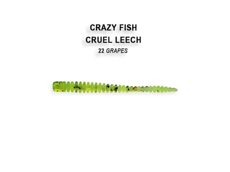 Силиконовые приманки Crazy Fish Cruel leech 2.2" 8-55-22-6