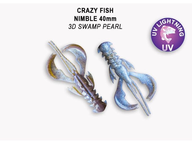 Силиконовые приманки Crazy Fish Nimble 1.6" 49-40-3d-6
