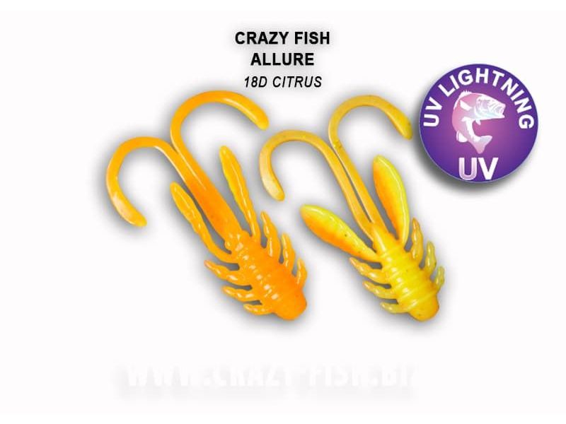 Силиконовые приманки Crazy Fish Allure 1.6" 23-40-18d-6
