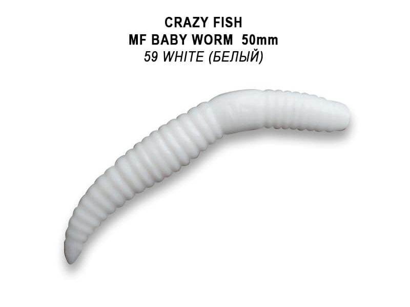 Силиконовые приманки Crazy Fish MF Baby worm 2" 66-50-59-9-EF