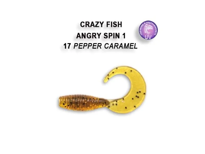 Силиконовые приманки Crazy Fish Angry spin 1" 20-25-17-6