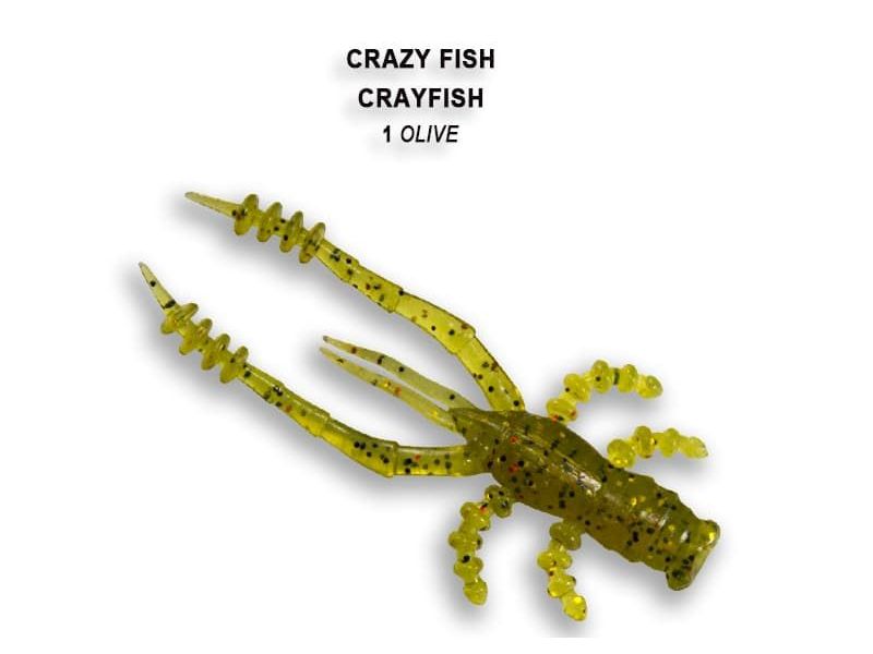 Силиконовые приманки Crazy Fish Crayfish 1.8" 26-45-1-6