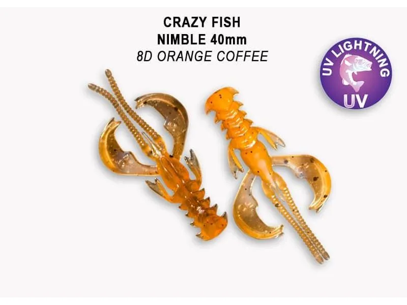 Силиконовые приманки Crazy Fish Nimble 1.6" 49-40-8d-6