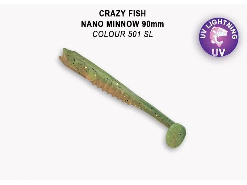 Силиконовые приманки Crazy Fish Nano minnow 3.5" 54-90-501SL-7-F