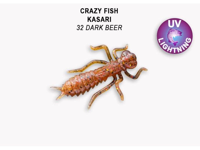 Силиконовые приманки Crazy Fish Kasari 1.6" 51-40-32-7-F