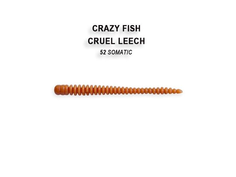 Силиконовые приманки Crazy Fish Cruel leech 2.2" 8-55-52-6