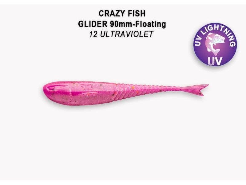 Силиконовые приманки Crazy Fish Glider 3.5" 36-90-12-6-F