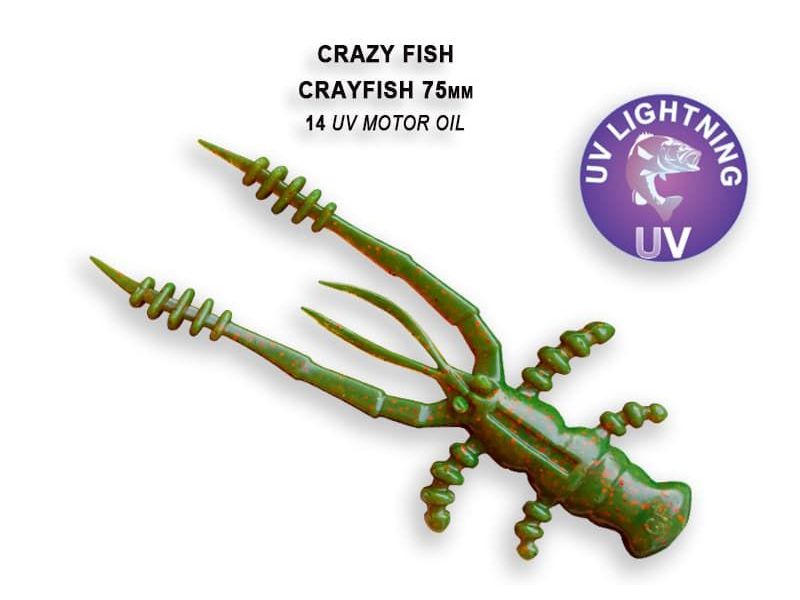 Силиконовые приманки Crazy Fish Crayfish 3" 34-75-14-6