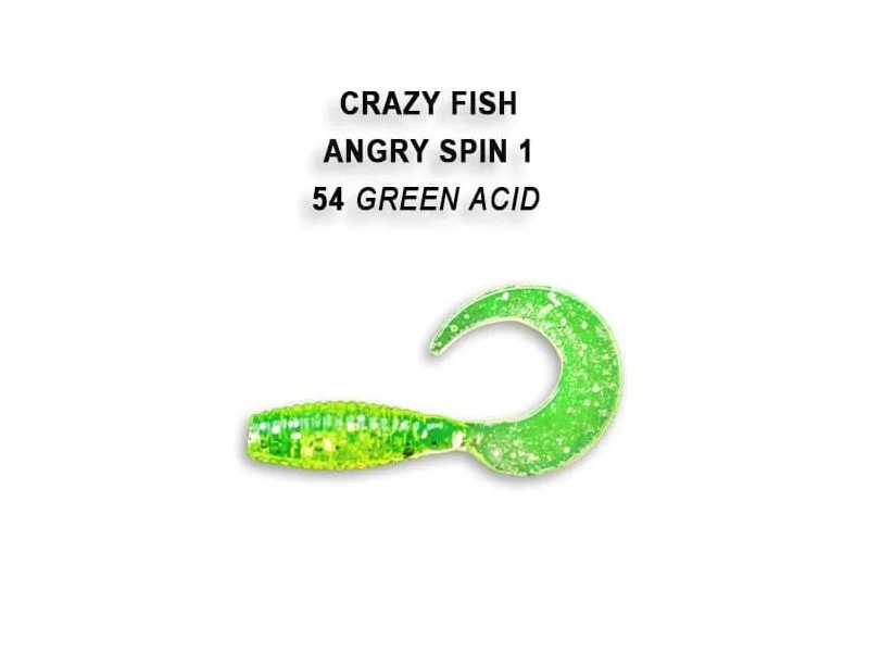 Силиконовые приманки Crazy Fish Angry spin 1" 20-25-54-6