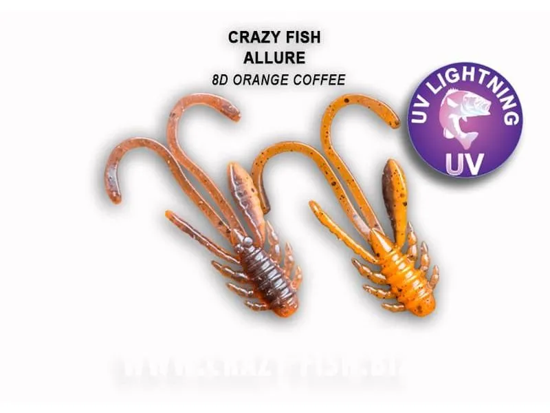 Силиконовые приманки Crazy Fish Allure 1.6" 23-40-8d-6