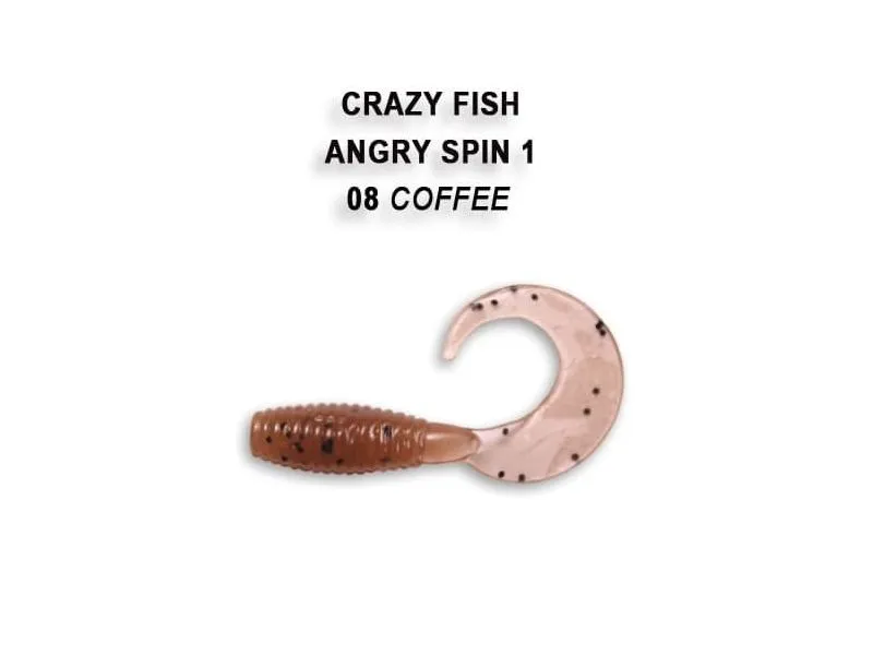Силиконовые приманки Crazy Fish Angry spin 1" 20-25-8-4