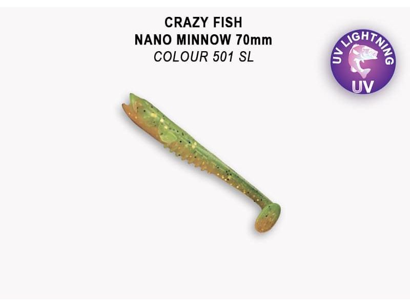 Силиконовые приманки Crazy Fish Nano minnow 2.8" 53-70-501sl-7-f