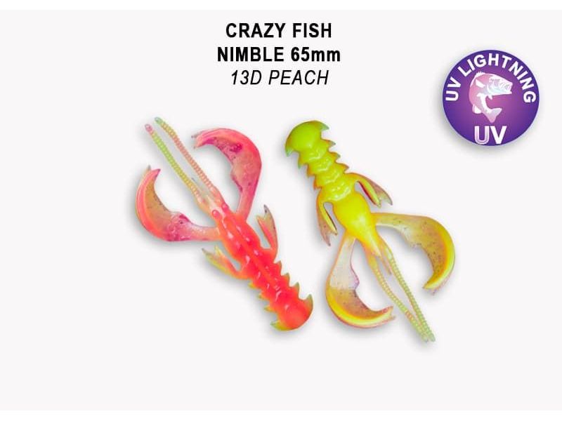 Силиконовые приманки Crazy Fish Nimble 2.5" 44-65-13d-6