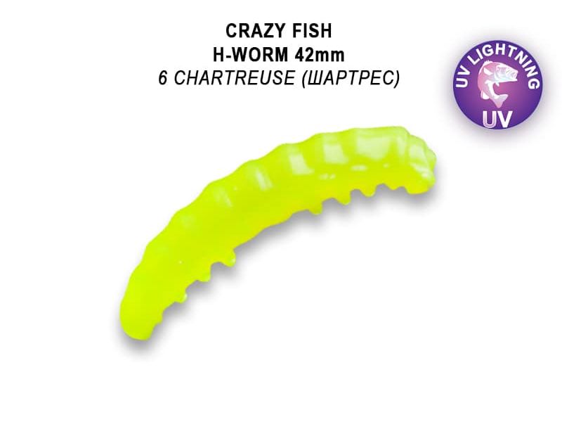 Силиконовые приманки Crazy Fish MF H-Worm 1.65" 64-42-6-9-EF