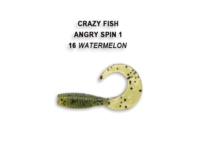 Силиконовые приманки Crazy Fish Angry spin 1" 20-25-16-6