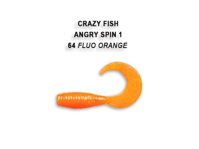 Силиконовые приманки Crazy Fish Angry spin 1" 20-25-64-6