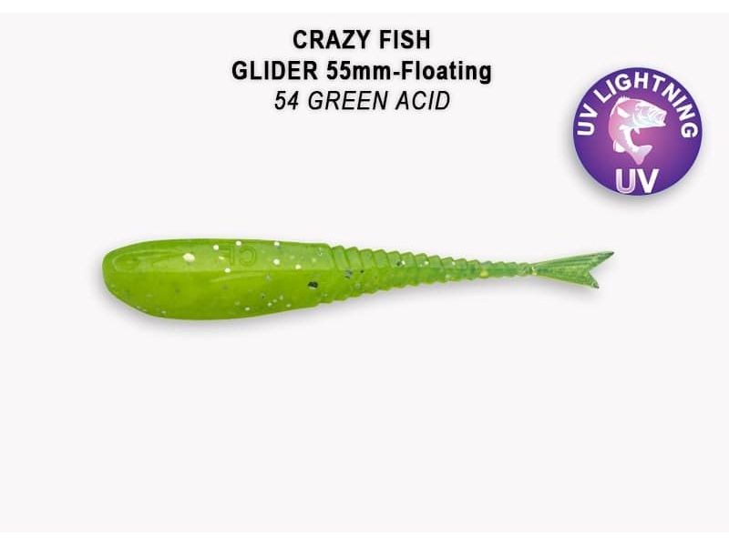 Силиконовые приманки Crazy Fish Glider 2.2" 35-55-54-6-F