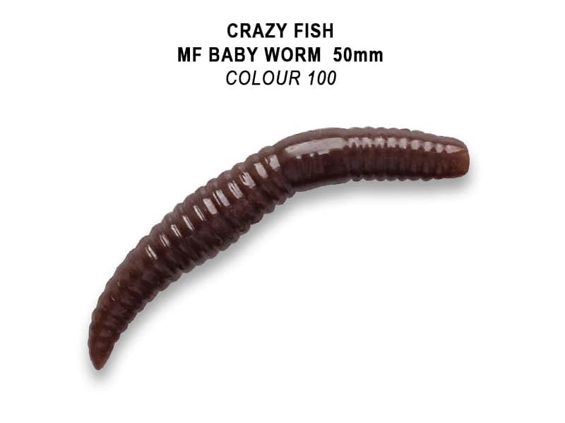 Силиконовые приманки Crazy Fish MF Baby worm 2" 66-50-100-9-EF