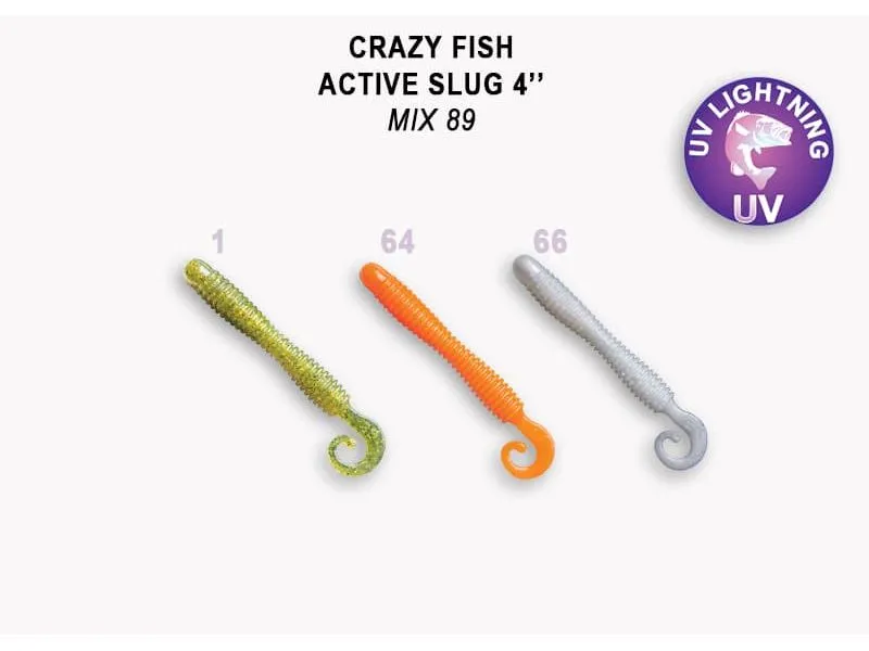 Силиконовые приманки Crazy Fish Active slug 4" 31-100-M89-6