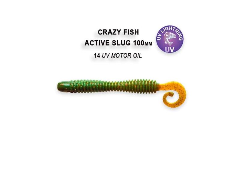 Силиконовая приманка Crazy Fish Active slug 4" 31-100-14-6