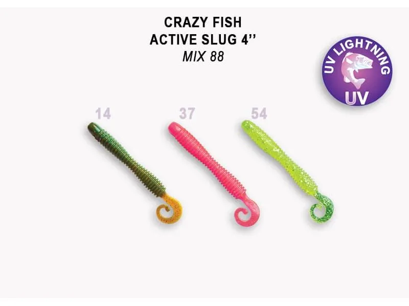 Силиконовые приманки Crazy Fish Active slug 4" 31-100-M88-6
