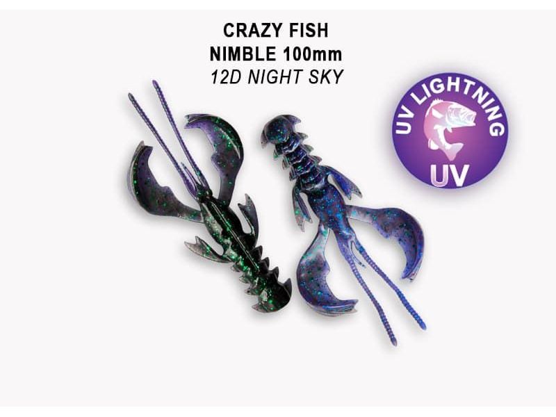 Силиконовые приманки Crazy Fish Nimble 4" 43-100-12d-6-V