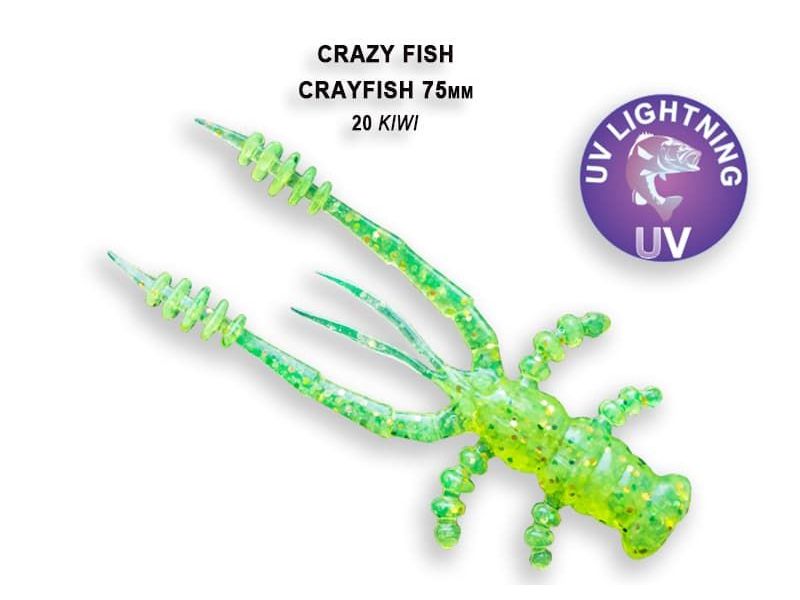Силиконовые приманки Crazy Fish Crayfish 3" 34-75-20-6