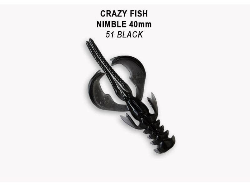 Силиконовые приманки Crazy Fish Nimble 1.6" 49-40-51-6