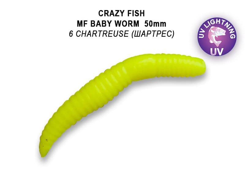 Силиконовые приманки Crazy Fish MF Baby worm 2" 66-50-6-9-EF